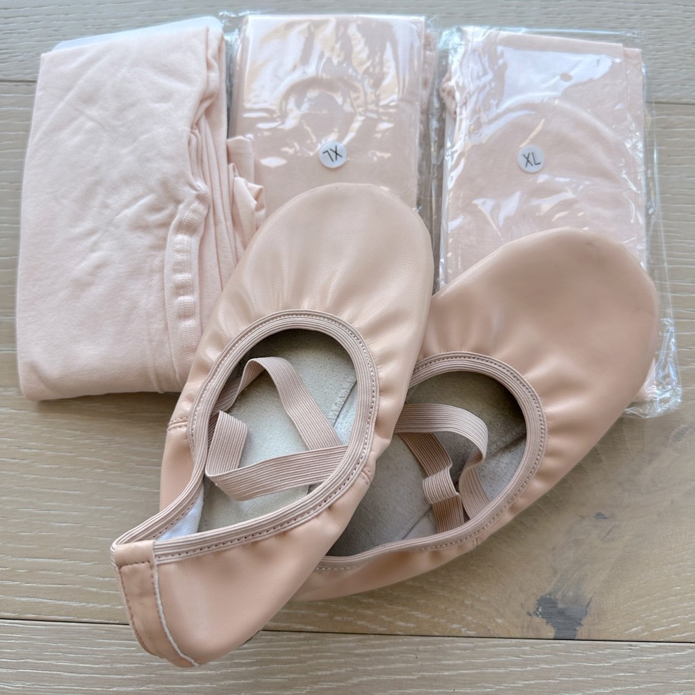 Stelle ballet shoes - Size 2 Big Kids - plus bonus tights free!